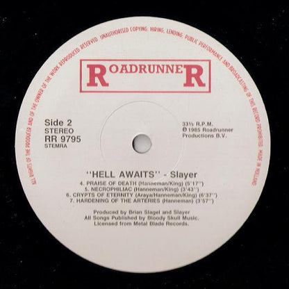 Slayer : Hell Awaits (LP, Album)