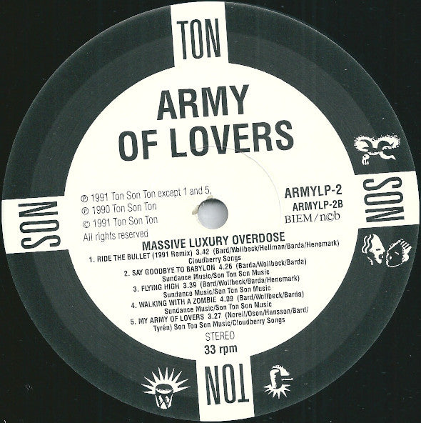 Army Of Lovers : Massive Luxury Overdose (LP, Album)