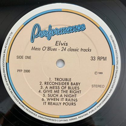 Elvis Presley : Mess O' Blues (2xLP, Album, Comp)