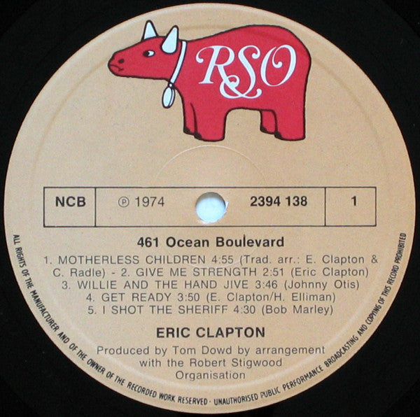 Eric Clapton : 461 Ocean Boulevard (LP, Album)