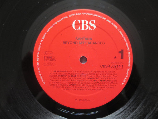 Santana : Beyond Appearances (LP, Album, RE)