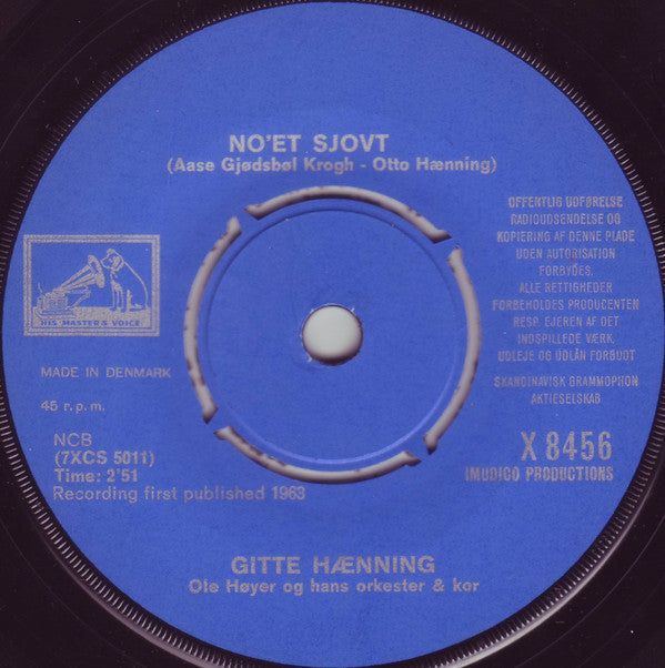Gitte Hænning : Du Skal Bare Ta' Det Roligt (7", Single)
