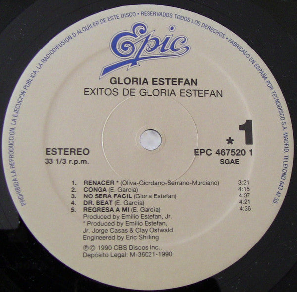 Gloria Estefan : Éxitos De Gloria Estefan (LP, Comp)