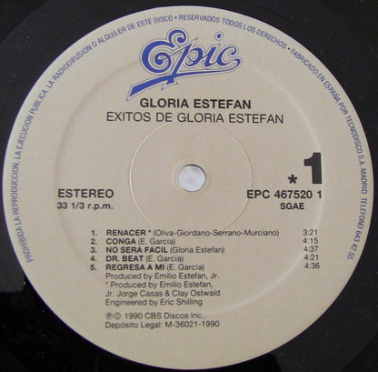 Gloria Estefan : Éxitos De Gloria Estefan (LP, Comp)