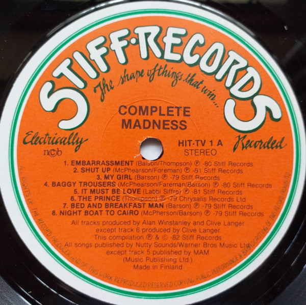 Madness : Complete Madness (LP, Comp)