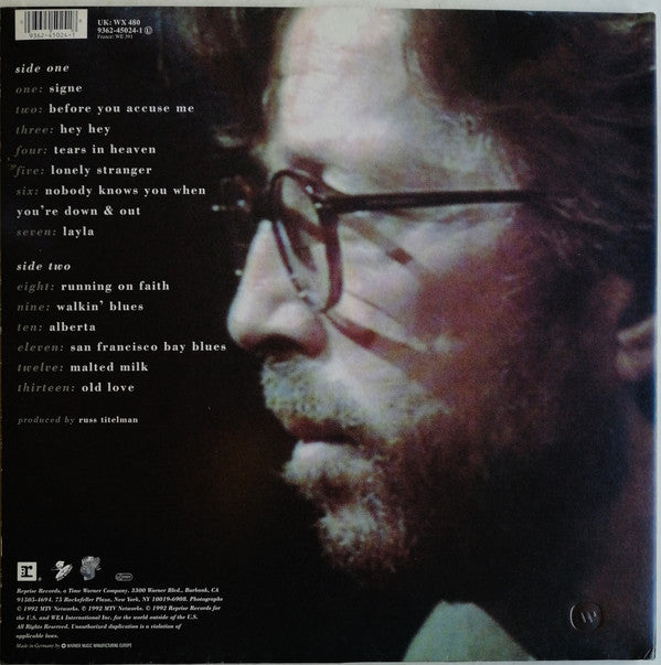 Eric Clapton : Unplugged (LP, Album, Gat)