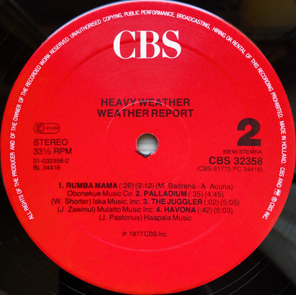 Weather Report : Heavy Weather (LP, Album, RE)