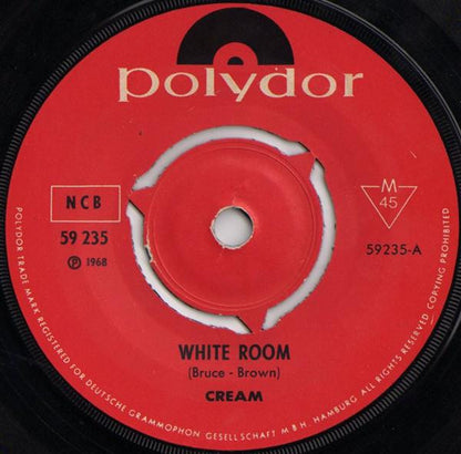Cream (2) : White Room (7", Single, Mono)