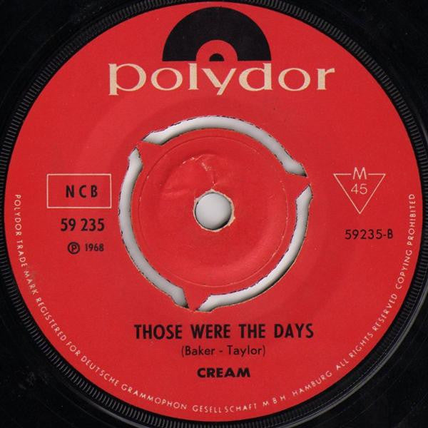 Cream (2) : White Room (7", Single, Mono)