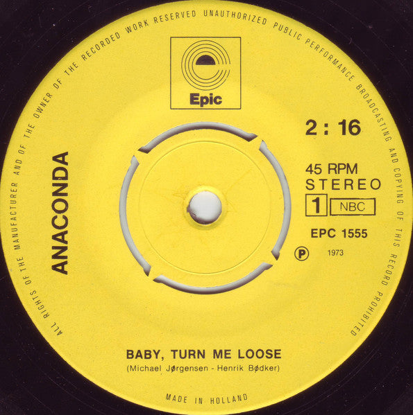 Anaconda (6) : Baby, Turn Me Loose / Daytime (7")