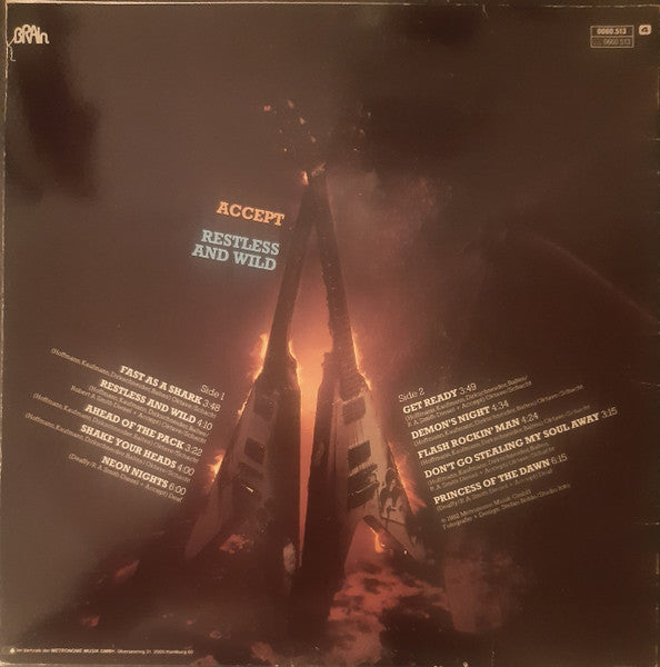 Accept : Restless And Wild (LP, Album)