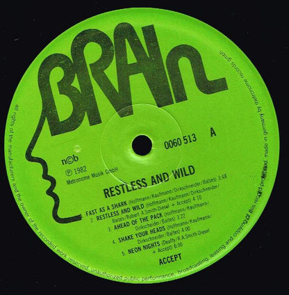 Accept : Restless And Wild (LP, Album)