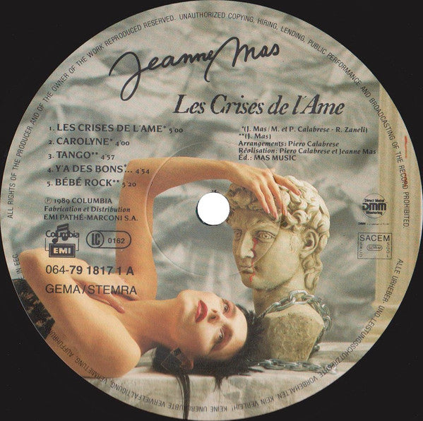 Jeanne Mas : Les Crises De L'Ame (LP, Album)