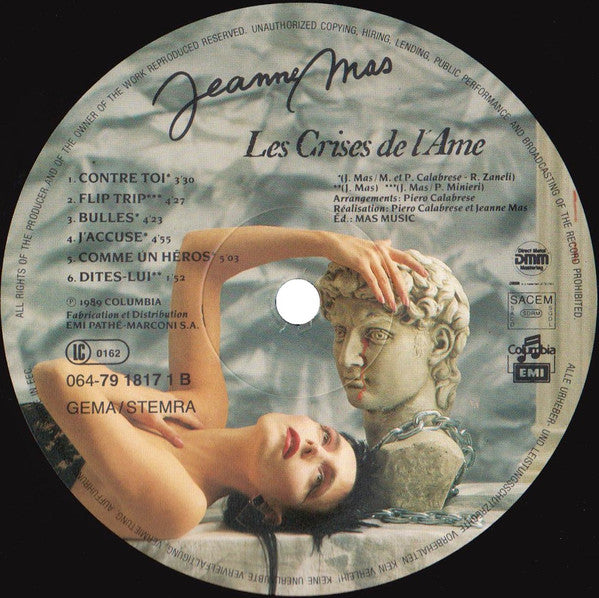 Jeanne Mas : Les Crises De L'Ame (LP, Album)