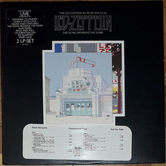 Led Zeppelin : The Soundtrack From The Film The Song Remains The Same (2xLP, Album, PR)