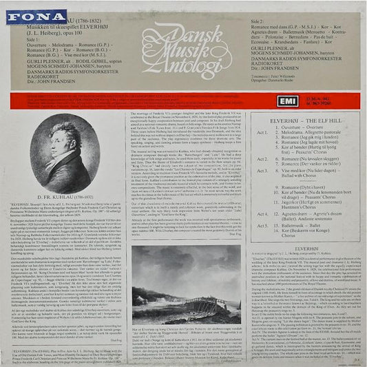 Daniel Friedrich Rudolph Kuhlau, Bodil Gøbel, Gurli Plesner, Mogens Schmidt Johansen, Danmarks Radios Symfoniorkester, Radiokoret, John Frandsen : Musikken Til Skuespillet "Elverhøj" (LP, Album)