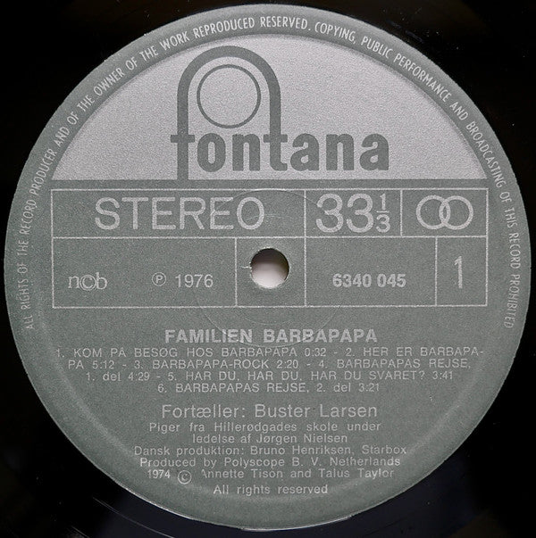 Barbapapa : Familien Barbapapa (LP)