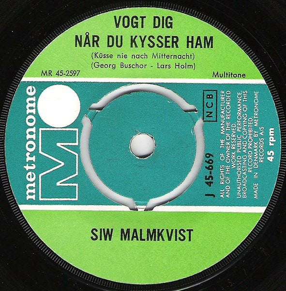 Siw Malmkvist : Vogt Dig Når Du Kysser Ham / Amore, Scusami (7", Single)