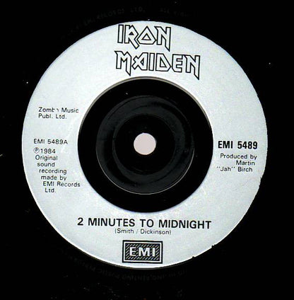 Iron Maiden : 2 Minutes To Midnight (7", Single, Sil)