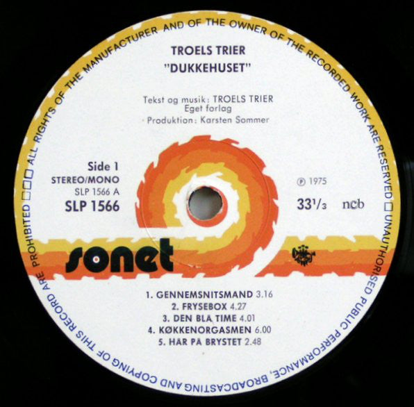 Troels Trier : Dukkehuset (LP, Album, Gat)
