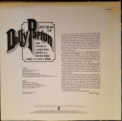 Dolly Parton : Just The Way I Am (LP, Comp, RE)