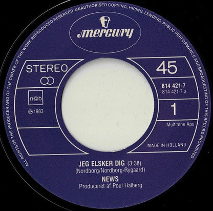 News : Jeg Elsker Dig / Hva' Vil Du? (7", Single)