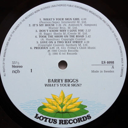 Barry Biggs : What's Your Sign? (LP, Album)