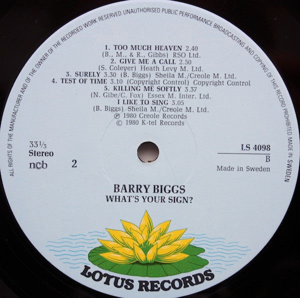 Barry Biggs : What's Your Sign? (LP, Album)