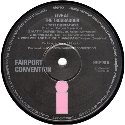 Fairport Convention : Live At The L.A. Troubadour (LP, Album)