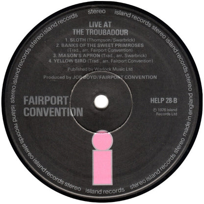 Fairport Convention : Live At The L.A. Troubadour (LP, Album)