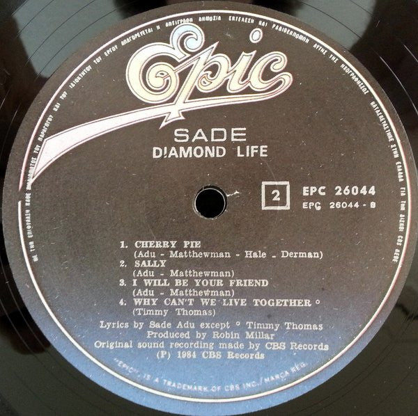 Sade : Diamond Life (LP, Album)