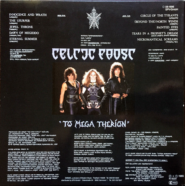 Celtic Frost : To Mega Therion (LP, Album, Gat)