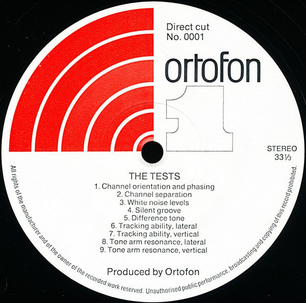 Various : Ortofon Pick Up Test Record - Direct Cut (LP)