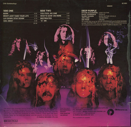 Deep Purple : Burn (LP, Album, Club)
