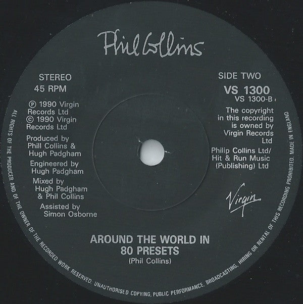 Phil Collins : Hang In Long Enuff (7", Single, Pap)