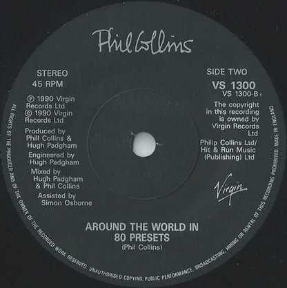 Phil Collins : Hang In Long Enuff (7", Single, Pap)