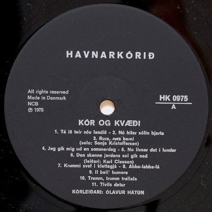 Havnarkórið / Nólsoyingar / Sumbingar : Kór Og Kvæði (LP, Album)