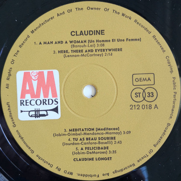 Claudine Longet : Claudine (LP, Album)