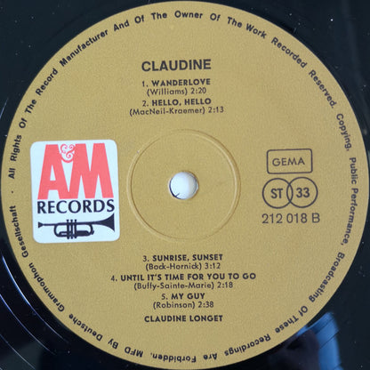 Claudine Longet : Claudine (LP, Album)