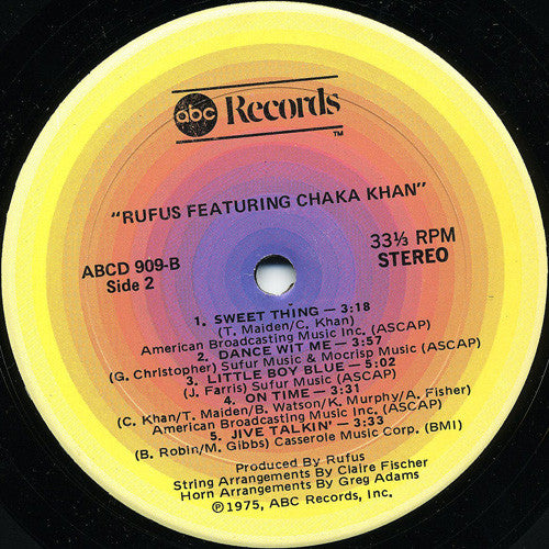 Rufus Featuring Chaka Khan* : Rufus Featuring Chaka Khan (LP, Album)