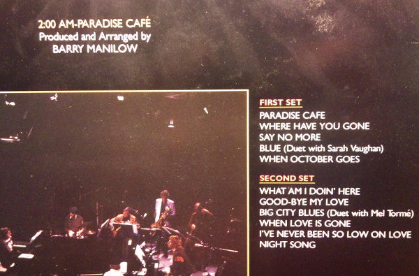 Barry Manilow : 2:00 AM Paradise Café (LP, Album)