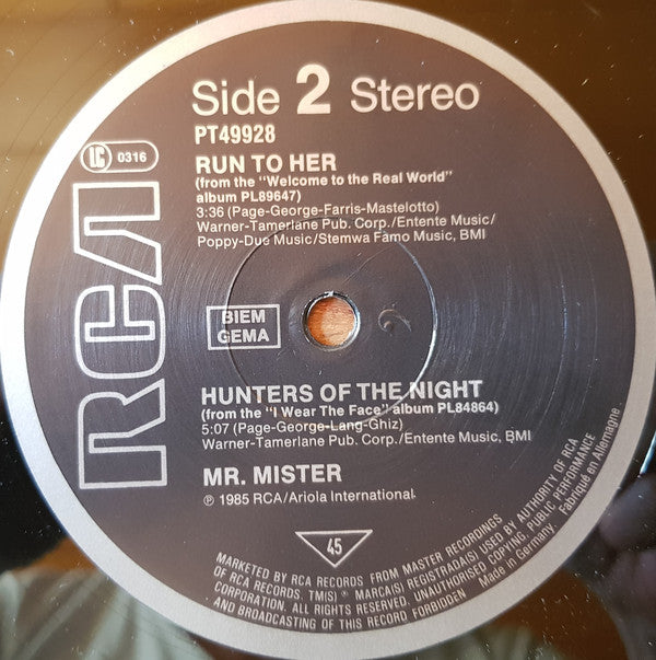 Mr. Mister : Kyrie (12", Maxi)