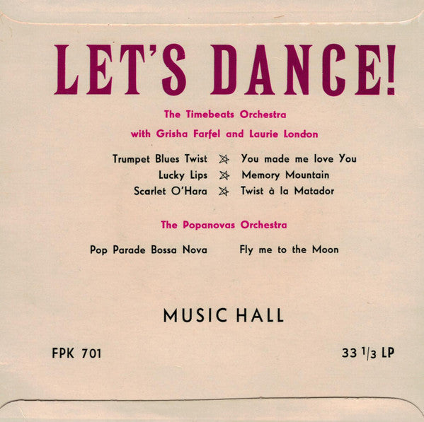 The Timebeats Orchestra / The Popanovas Orchestra : Let's Dance! (7")