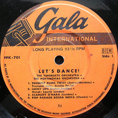 The Timebeats Orchestra / The Popanovas Orchestra : Let's Dance! (7")