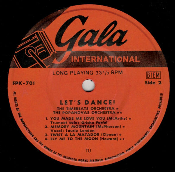 The Timebeats Orchestra / The Popanovas Orchestra : Let's Dance! (7")