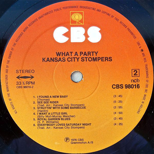 Kansas City Stompers : What A Party (LP, Comp)