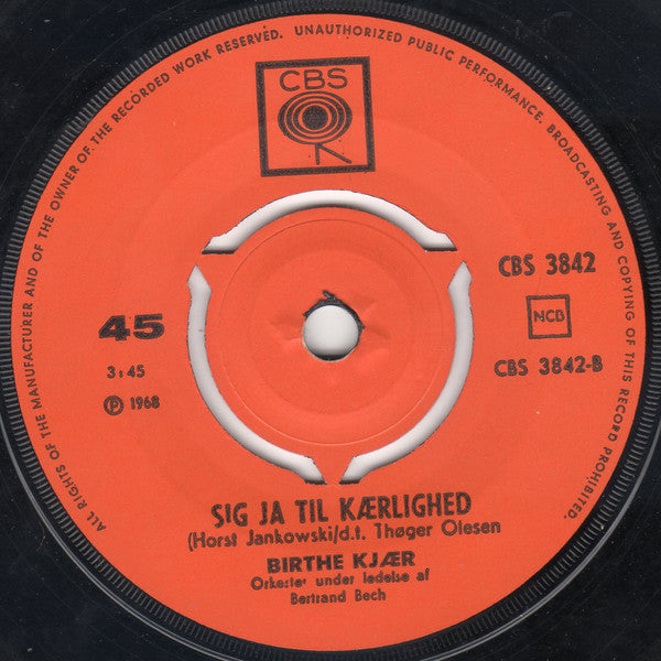 Birthe Kjær : Arrivederci Franz (7")