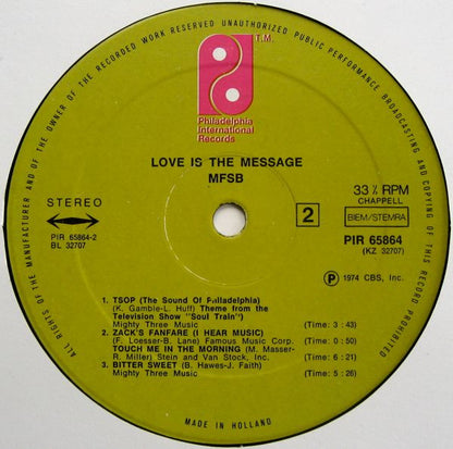 MFSB : Love Is The Message (LP, Album, RP)