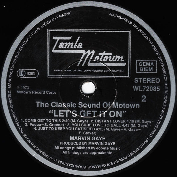 Marvin Gaye : Let's Get It On (LP, Album, RE)