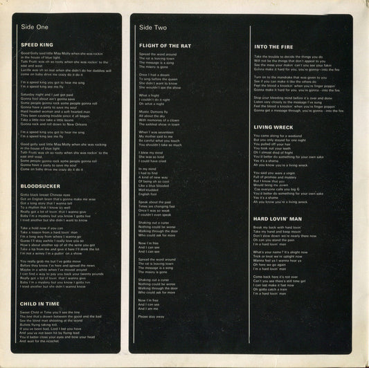 Deep Purple : Deep Purple In Rock (LP, Album, Gat)